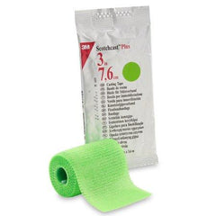 3M Ortho Cast Tape 3M™ Scotchcast™ Plus 3 Inch X 12 Foot Fiberglass Bright Green