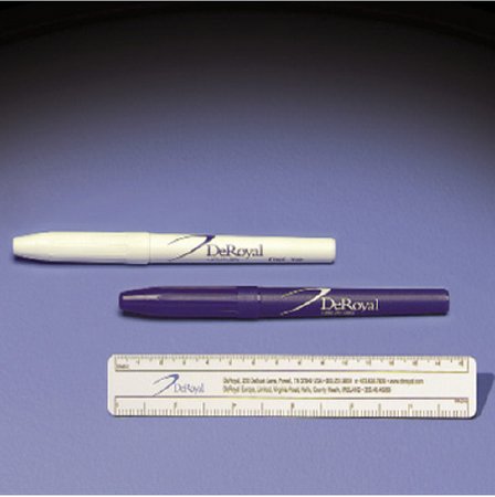 DeRoyal Skin Marker Gentian Violet Standard Tip Ruler Sterile - M-199625-4255 - Case of 50