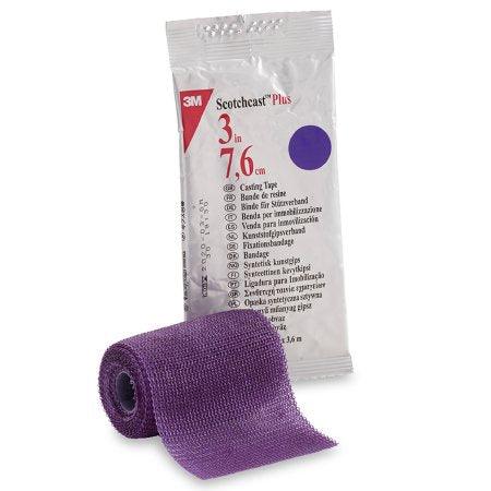 3M Ortho Cast Tape 3M™ Scotchcast™ Plus 3 Inch X 12 Foot Fiberglass Purple