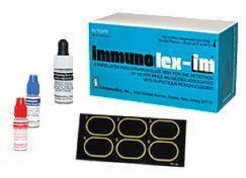 Immunostics Rapid Test Kit Immuno Lex-IM Infectious Disease Immunoassay Infectious Mononucleosis Serum / Plasma Sample 50 Tests - M-1039264-4349 | Kit of 50