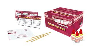 Immunostics Rapid Test Kit hema-screen™ Patient Pack Colorectal Cancer Screening Fecal Occult Blood Test (FOBT) Stool Sample 50 Tests - M-889775-1048 - Box of 50