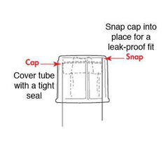 2-Position Snap Caps 2-Position Snap Caps for 12mm Tubes ,1000 / pk - Axiom Medical Supplies