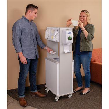 Insight 2-Sided Mobile Kiosk Insight 2-Sided Mobile Kiosk • 21.5"W x 14"D x 52"H ,1 Each - Axiom Medical Supplies