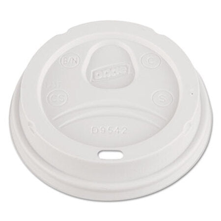 Dixie® Dome Drink-Thru Lids, Fits 12 oz and 16 oz Paper Hot Cups, White, 100/Pack