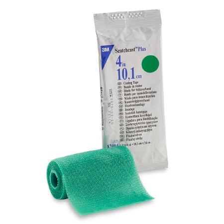 3M Ortho Cast Tape 3M™ Scotchcast™ Plus 4 Inch X 12 Foot Fiberglass Green