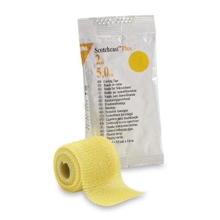 3M Ortho Cast Tape 3M™ Scotchcast™ Plus 2 Inch X 12 Foot Fiberglass Yellow