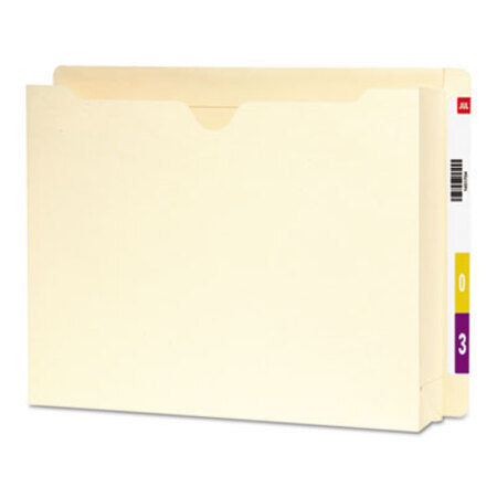 Smead® Heavyweight End Tab File Jacket with 2" Expansion, Straight Tab, Letter Size, Manila, 25/Box