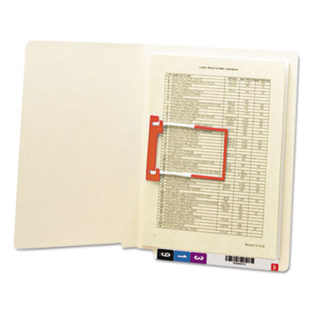 Smead® Heavyweight Manila Reinforced End Tab Folders with U-Clip, Straight Tab, Letter Size, 50/Box