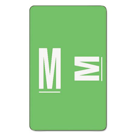 Smead® AlphaZ Color-Coded Second Letter Alphabetical Labels, M, 1 x 1.63, Light Green, 10/Sheet, 10 Sheets/Pack