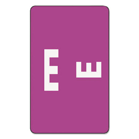 Smead® AlphaZ Color-Coded Second Letter Alphabetical Labels, E, 1 x 1.63, Purple, 10/Sheet, 10 Sheets/Pack