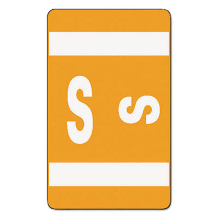 Smead® AlphaZ Color-Coded Second Letter Alphabetical Labels, S, 1 x 1.63, Orange, 10/Sheet, 10 Sheets/Pack