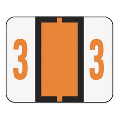 Smead® Numerical End Tab File Folder Labels, 3, 1 x 1.25, White, 500/Roll