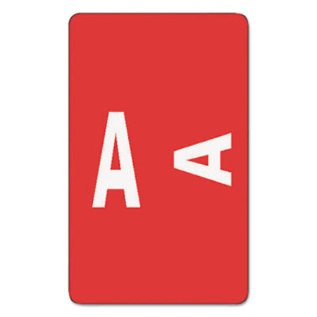 Smead® AlphaZ Color-Coded Second Letter Alphabetical Labels, A, 1 x 1.63, Red, 10/Sheet, 10 Sheets/Pack