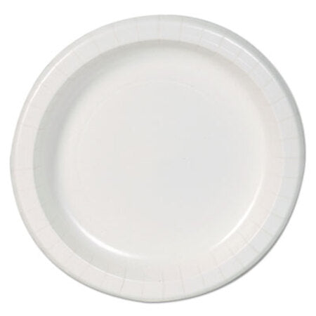 Dixie Basic™ Basic Paper Dinnerware, Plates, White, 8.5" Diameter, 125/Pack, 4/Carton