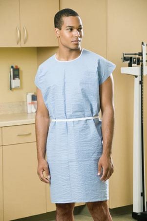 Graham Medical Products Patient Exam Gown Large / X-Large Blue Disposable