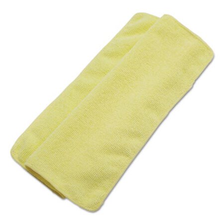 Boardwalk® Lightweight Microfiber Cleaning Cloths, Yellow, 16 x 16, 24/Pack