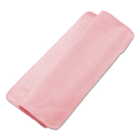 Boardwalk® Lightweight Microfiber Cleaning Cloths, Pink, 16 x 16, 24/Pack