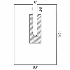 O&M Halyard Inc Surgical Drape Large Ortho U-Drape 88 W X 125 L Inch Sterile