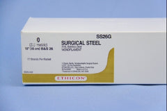 Suture without Needle SUTUPAK Stainless Steel Nonabsorbable Size 0 18 Inch Suture