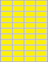 Precision Dynamics Blank Label Timemed Printer Label Yellow Laser Piggyback 3/4 X 1-3/4 Inch - M-204598-1874 - Box of 11000
