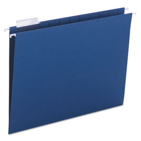 Smead® Colored Hanging File Folders, Letter Size, 1/5-Cut Tab, Navy, 25/Box