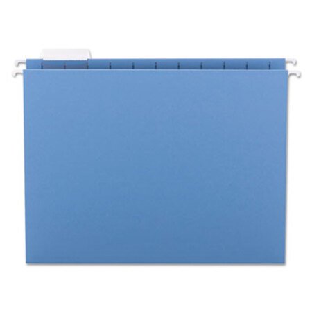 Smead® Colored Hanging File Folders, Letter Size, 1/5-Cut Tab, Blue, 25/Box