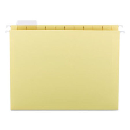 Smead® Colored Hanging File Folders, Letter Size, 1/5-Cut Tab, Yellow, 25/Box