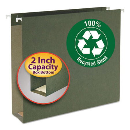 Smead® Box Bottom Hanging File Folders, Letter Size, Standard Green, 25/Box