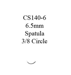 J & J Healthcare Systems Suture with Needle Coated Vicryl™ Absorbable Coated Violet Suture Braided Polyglactin 910 Size 10 - 0 4 Inch Suture 1-Needle 6.5 mm Length 3/8 Circle Spatula Needle