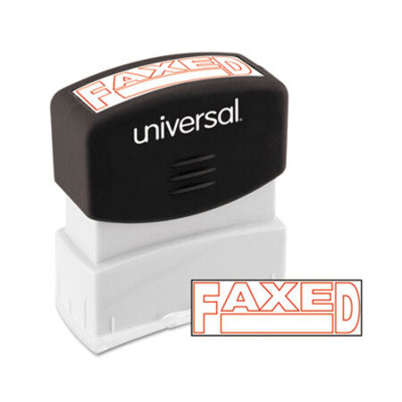 Universal® Message Stamp, FAXED, Pre-Inked One-Color, Red