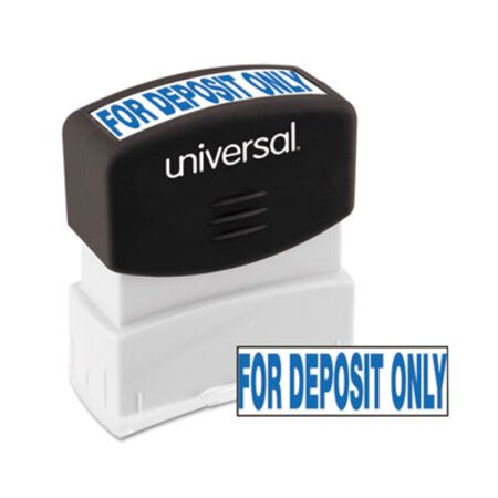 Universal® Message Stamp, for DEPOSIT ONLY, Pre-Inked One-Color, Blue