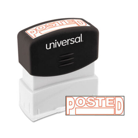 Universal® Message Stamp, POSTED, Pre-Inked One-Color, Red