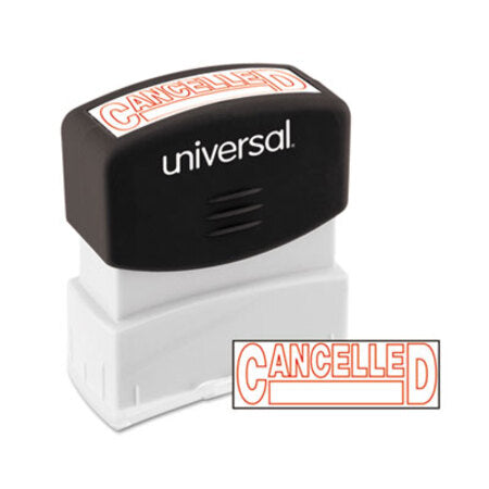 Universal® Message Stamp, CANCELLED, Pre-Inked One-Color, Red