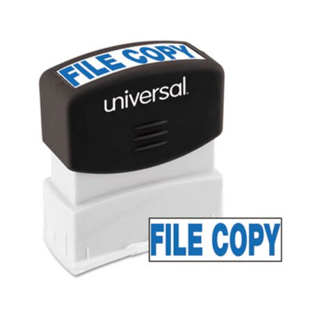 Universal® Message Stamp, FILE COPY, Pre-Inked One-Color, Blue