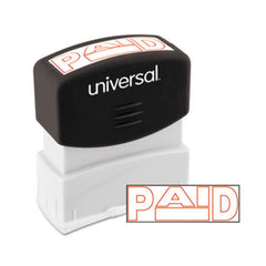 Universal® Message Stamp, PAID, Pre-Inked One-Color, Red