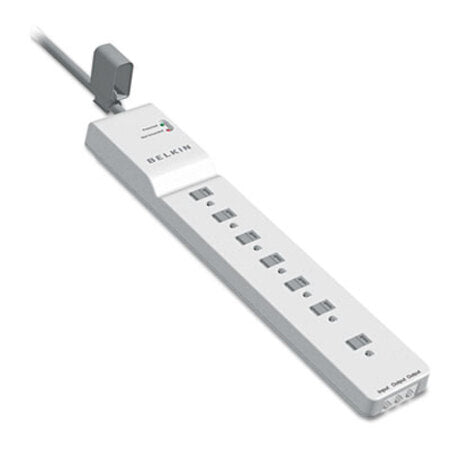 Belkin® Home/Office Surge Protector, 7 Outlets, 12 ft Cord, 2160 Joules, White