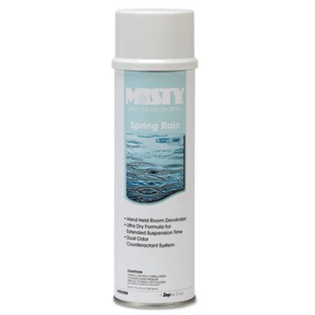 Misty® Handheld Air Deodorizer, Spring Rain, 10 oz Aerosol, 12/Carton