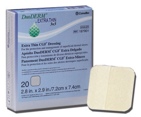 Hydrocolloid Dressing DuoDERM® Extra Thin 2 X 8 Inch Rectangle Sterile