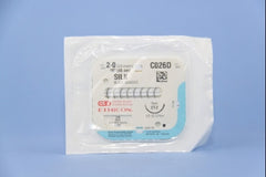 Suture with Needle Perma-Hand Nonabsorbable Coated Black Suture Braided Silk Size 2 - 0 18 Inch Suture 1-Needle 26 mm Length 1/2 Circle Taper Point Needle