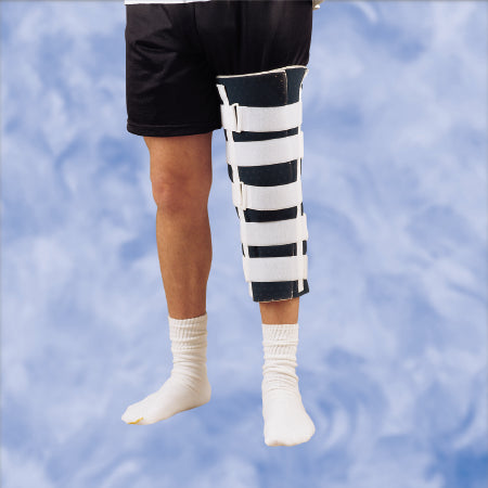 DeRoyal Knee Immobilizer DeRoyal® One Size Fits Most Hook and Loop Closure 19 Inch Length Left or Right Knee