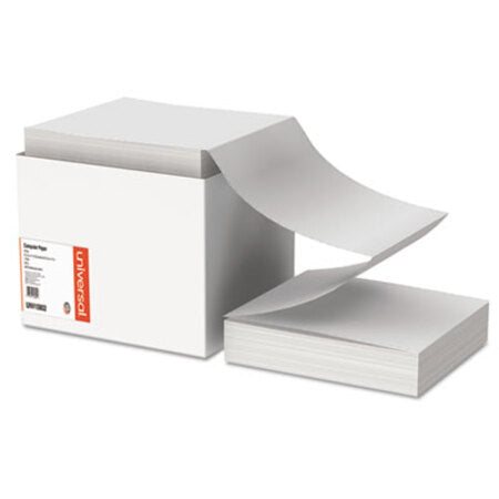 Universal® Printout Paper, 1-Part, 20lb, 9.5 x 11, White, 2, 400/Carton