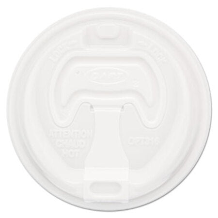 Dart® Optima Reclosable Lid, 12-24oz Foam Cups, White, 100/Bag