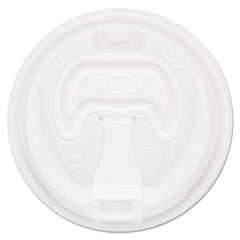 Dart® Optima Reclosable Lid, 12-24oz Foam Cups, White, 100/Bag