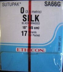 Suture without Needle Perma - Hand SUTUPAK Braided Silk Nonabsorbable Coated Size 0 18 Inch Suture