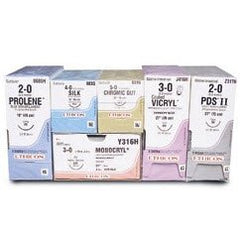 J & J Healthcare Systems Suture with Needle Coated Vicryl™ Absorbable Coated Violet Suture Braided Polyglactin 910 Size 2 - 0 18 Inch Suture 1-Needle 26 mm Length 1/2 Circle Taper Point Needle