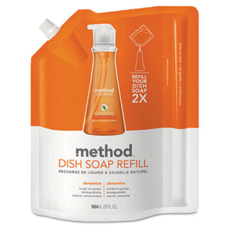 Method® Dish Soap Refill, Clementine Scent, 36 oz Pouch