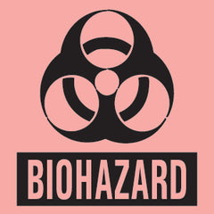 Precision Dynamics Pre-Printed Label Timemed Warning Label Fluorescent Red Paper Biohazard / Symbol Black Biohazard 1 X 1 Inch - M-210907-1826 - Roll of 1