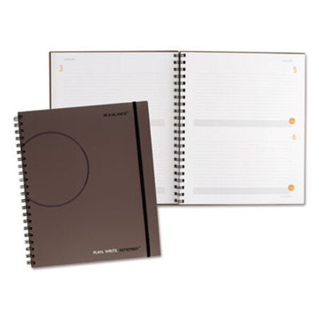 AT-A-GLANCE® Plan. Write. Remember. Planning Notebook Two Days Per Page, 11 x 8 3/8, Gray