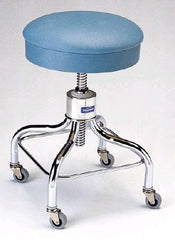 Pedigo Products Exam Stool Backless Spin Lift Height Adjustment 4 Casters, 2 Inch Diameter Black