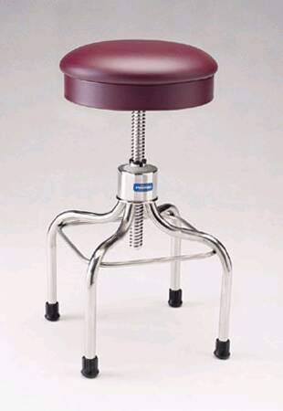 Pedigo Products Exam Stool Backless Spin Lift Height Adjustment 4 Casters, 2 Inch Diameter Black